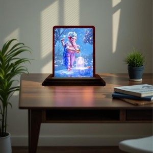 Car Desk/Table Top Lord Ganesha Wooden Photo Stand 3x4 Inches, Compact & Stylish Spiritual Display For Car, Home & Office (Pack Of 1) (F14518) Car Desk/Table Top Lord Ganesha Wooden Photo Stand 3x4 Inches, Compact & Stylish Spiritual Display For Car, Home & Office (Pack Of 1) (F14518)