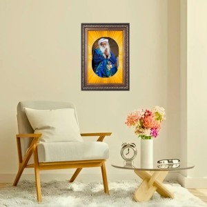 Sadhguruu Spiritual Guru Digital Photo In Designer Frame, Size 8x12 Inch | Hindu Religious Picture For Home Temple, Office & Gift | Wall Art & Pooja Decor (F10475)
