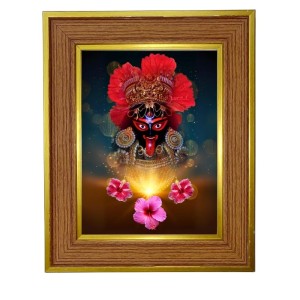 Goddess Maa Kaali Photo Frame 12x16 Inches-Brown Wooden Frame For Home, Office & Temple Decoration And Gifting (F6276) Goddess Maa Kaali Photo Frame 12x16 Inches-Brown Wooden Frame For Home, Office & Temple Decoration And Gifting (F6276)