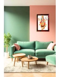Durga Maa Photo Frame For Wall & Table | 7x9 Inch Golden Cherry Finish | Decorative Durga Maa Photo Frame For Home, Office & Pooja Room (F11565)