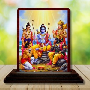 Car Desk/Table Top Lord Rama Lakshmana Hanuman Wooden Photo Stand 3x4 Inches, Compact & Stylish Spiritual Display For Car, Home & Office (Pack Of 1) (F14188) Car Desk/Table Top Lord Rama Lakshmana Hanuman Wooden Photo Stand 3x4 Inches, Compact & Stylish Spiritual Display For Car, Home & Office (Pack Of 1) (F14188)