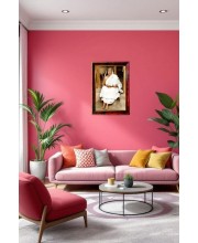 Sri Sarada Devi Photo Frame For Wall & Table | 7x9 Inch Golden Cherry Finish | Decorative Sri Sarada Devi Photo Frame For Home, Office & Pooja Room (F11359)