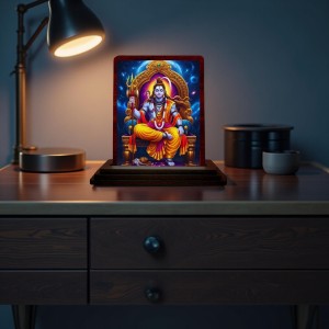 Car Desk/Table Top Lord Shiva Wooden Photo Stand 3x4 Inches, Compact & Stylish Spiritual Display For Car, Home & Office (Pack Of 1) (F14184) Car Desk/Table Top Lord Shiva Wooden Photo Stand 3x4 Inches, Compact & Stylish Spiritual Display For Car, Home & Office (Pack Of 1) (F14184)