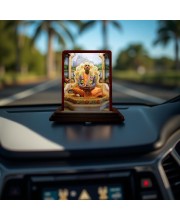 Car Desk/Table Top Bhaktivedanta Swami Prabhupada Wooden Photo Stand 3x4 Inches, Compact & Stylish Spiritual Display For Car, Home & Office (Pack Of 1) (F14652)