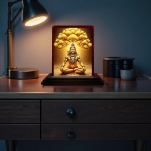 Car Desk/Table Top Lord Shiva Wooden Photo Stand 3x4 Inches, Compact & Stylish Spiritual Display For Car, Home & Office (Pack Of 1) (F14254) Car Desk/Table Top Lord Shiva Wooden Photo Stand 3x4 Inches, Compact & Stylish Spiritual Display For Car, Home & Office (Pack Of 1) (F14254)
