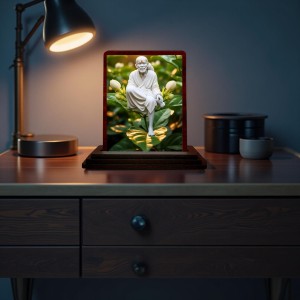 Car Desk/Table Top Lord Saibaba Wooden Photo Stand 3x4 Inches, Compact & Stylish Spiritual Display For Car, Home & Office (Pack Of 1) (F14323) Car Desk/Table Top Lord Saibaba Wooden Photo Stand 3x4 Inches, Compact & Stylish Spiritual Display For Car, Home & Office (Pack Of 1) (F14323)