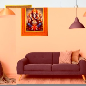 Lord Ganeshaa Photo Frame 14x18 Inches-Brown Wooden Frame For Home, Office & Temple Decoration And Gifting (F6464) Lord Ganeshaa Photo Frame 14x18 Inches-Brown Wooden Frame For Home, Office & Temple Decoration And Gifting (F6464)