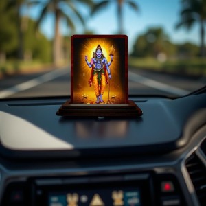 Car Desk/Table Top Lord Shiva Wooden Photo Stand 3x4 Inches, Compact & Stylish Spiritual Display For Car, Home & Office (Pack Of 1) (F14187) Car Desk/Table Top Lord Shiva Wooden Photo Stand 3x4 Inches, Compact & Stylish Spiritual Display For Car, Home & Office (Pack Of 1) (F14187)