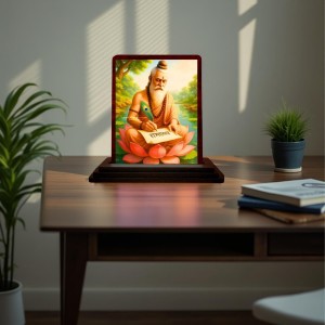 Car Desk/Table Top Veda Vyasa Wooden Photo Stand 3x4 Inches, Compact & Stylish Spiritual Display For Car, Home & Office (Pack Of 1) (F14553) Car Desk/Table Top Veda Vyasa Wooden Photo Stand 3x4 Inches, Compact & Stylish Spiritual Display For Car, Home & Office (Pack Of 1) (F14553)