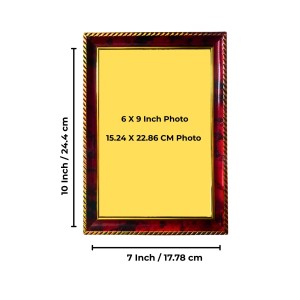 Lord Krishna Photo Frame For Wall & Table | 7x9 Inch Golden Cherry Finish | Decorative Lord Krishna Photo Frame For Home, Office & Pooja Room (F11562) Lord Krishna Photo Frame For Wall & Table | 7x9 Inch Golden Cherry Finish | Decorative Lord Krishna Photo Frame For Home, Office & Pooja Room (F11562)