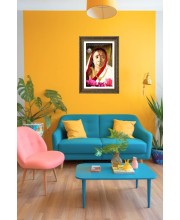 Maa Sarada Big Photo Frame - 20x28 Inches For Home,Temple & Office Decoration (F10769)