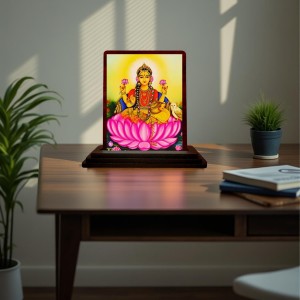 Car Desk/Table Top Maa Laxmi Wooden Photo Stand 3x4 Inches, Compact & Stylish Spiritual Display For Car, Home & Office (Pack Of 1) (F15174) Car Desk/Table Top Maa Laxmi Wooden Photo Stand 3x4 Inches, Compact & Stylish Spiritual Display For Car, Home & Office (Pack Of 1) (F15174)