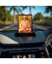 Car Desk/Table Top Swami Sri Yukteswar Giri Wooden Photo Stand 3x4 Inches, Compact & Stylish Spiritual Display For Car, Home & Office (Pack Of 1) (F14635)