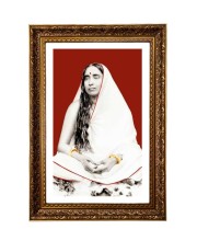 Shree Maa Sarada Devi Big Photo Frame - 20x28 Inches For Home,Temple & Office Decoration (F11162)