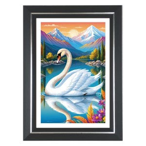 Swan Photo Wall & Table Frame | 14x18 Inch Black Designer | Perfect For Gifting & Home Decor (F9626) Swan Photo Wall & Table Frame | 14x18 Inch Black Designer | Perfect For Gifting & Home Decor (F9626)