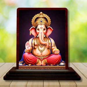 Lord Ganesha Wooden Photo Stand | Car Desk/Table Top- 3x4 Inches, Compact & Stylish Spiritual Display For Car, Home & Office (Pack Of 1) (F14537) Lord Ganesha Wooden Photo Stand | Car Desk/Table Top- 3x4 Inches, Compact & Stylish Spiritual Display For Car, Home & Office (Pack Of 1) (F14537)