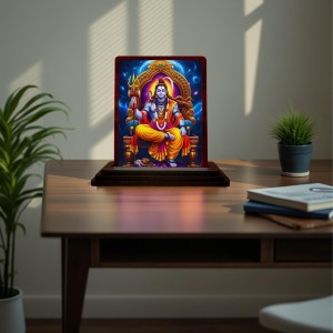 Car Desk/Table Top Lord Shiva Wooden Photo Stand 3x4 Inches, Compact & Stylish Spiritual Display For Car, Home & Office (Pack Of 1) (F15102) Car Desk/Table Top Lord Shiva Wooden Photo Stand 3x4 Inches, Compact & Stylish Spiritual Display For Car, Home & Office (Pack Of 1) (F15102)