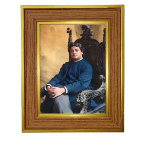 Swami Vivekananda Photo Frame 10x14 Inches-Brown Wooden Frame For Home, Office & Temple Decoration And Gifting (F6280) Swami Vivekananda Photo Frame 10x14 Inches-Brown Wooden Frame For Home, Office & Temple Decoration And Gifting (F6280)
