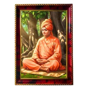 Swami Vivekananda Photo Frame For Wall & Table | 7x9 Inch Golden Cherry Finish | Decorative Swami Vivekananda Photo Frame For Home, Office & Pooja Room (F11734) Swami Vivekananda Photo Frame For Wall & Table | 7x9 Inch Golden Cherry Finish | Decorative Swami Vivekananda Photo Frame For Home, Office & Pooja Room (F11734)
