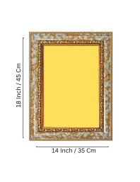 Guru Nanak Dev Ji Spiritual Guru Digital Photo In Designer Frame, Size 14x18 Inch | Hindu Religious Picture For Home Temple, Office & Gift | Wall Art & Pooja Decor (F10408)
