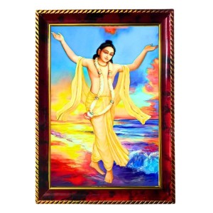 Sri Chaithanya Mahaprabhu Photo Frame For Wall & Table | 7x9 Inch Golden Cherry Finish | Decorative Sri Chaithanya Mahaprabhu Photo Frame For Home, Office & Pooja Room (F11413) Sri Chaithanya Mahaprabhu Photo Frame For Wall & Table | 7x9 Inch Golden Cherry Finish | Decorative Sri Chaithanya Mahaprabhu Photo Frame For Home, Office & Pooja Room (F11413)