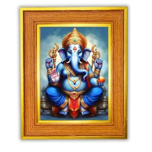 Lord Ganeshaa Photo Frame 14x18 Inches-Brown Wooden Frame For Home, Office & Temple Decoration And Gifting (F6464) Lord Ganeshaa Photo Frame 14x18 Inches-Brown Wooden Frame For Home, Office & Temple Decoration And Gifting (F6464)