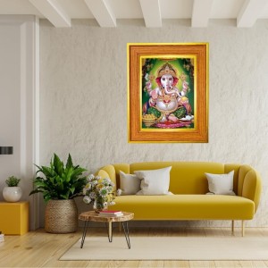 Lord Ganeshaa Photo Frame 16x20 Inches-Brown Wooden Frame For Home, Office & Temple Decoration And Gifting (F6489) Lord Ganeshaa Photo Frame 16x20 Inches-Brown Wooden Frame For Home, Office & Temple Decoration And Gifting (F6489)