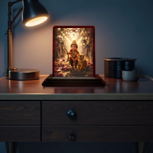 Car Desk/Table Top Lord Karthikeya Wooden Photo Stand 3x4 Inches, Compact & Stylish Spiritual Display For Car, Home & Office (Pack Of 1) (F14334) Car Desk/Table Top Lord Karthikeya Wooden Photo Stand 3x4 Inches, Compact & Stylish Spiritual Display For Car, Home & Office (Pack Of 1) (F14334)