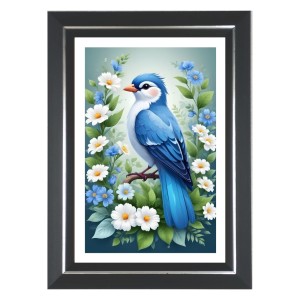 Bluebird Photo Wall & Table Frame | 10x14 Inch Black Designer | Perfect For Gifting & Home Decor (F9568)