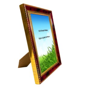 Lord Krishna Photo Frame For Wall & Table | 7x9 Inch Golden Cherry Finish | Decorative Lord Krishna Photo Frame For Home, Office & Pooja Room (F11562) Lord Krishna Photo Frame For Wall & Table | 7x9 Inch Golden Cherry Finish | Decorative Lord Krishna Photo Frame For Home, Office & Pooja Room (F11562)