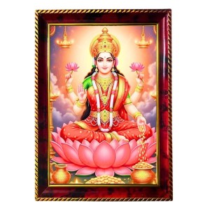 Maa Laxmi Photo Frame For Wall & Table | 7x9 Inch Golden Cherry Finish | Decorative Maa Laxmi Photo Frame For Home, Office & Pooja Room (F11716) Maa Laxmi Photo Frame For Wall & Table | 7x9 Inch Golden Cherry Finish | Decorative Maa Laxmi Photo Frame For Home, Office & Pooja Room (F11716)