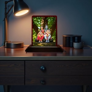 Car Desk/Table Top Lord Shiva Parvathi Wooden Photo Stand 3x4 Inches, Compact & Stylish Spiritual Display For Car, Home & Office (Pack Of 1) (F14368) Car Desk/Table Top Lord Shiva Parvathi Wooden Photo Stand 3x4 Inches, Compact & Stylish Spiritual Display For Car, Home & Office (Pack Of 1) (F14368)