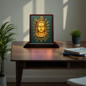 Car Desk/Table Top Lord Shiva Wooden Photo Stand 3x4 Inches, Compact & Stylish Spiritual Display For Car, Home & Office (Pack Of 1) (F15153) Car Desk/Table Top Lord Shiva Wooden Photo Stand 3x4 Inches, Compact & Stylish Spiritual Display For Car, Home & Office (Pack Of 1) (F15153)