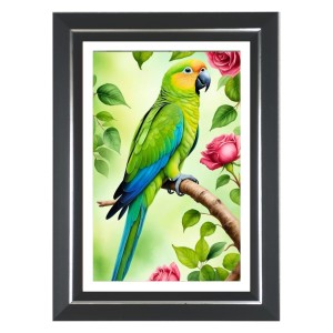 Parrot Photo Wall & Table Frame | 10x14 Inch Black Designer | Perfect For Gifting & Home Decor (F9631) Parrot Photo Wall & Table Frame | 10x14 Inch Black Designer | Perfect For Gifting & Home Decor (F9631)