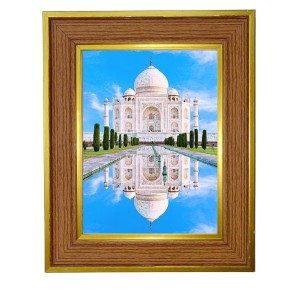 White-marble Mausoleum Photo Frame 10x14 Inches-Brown Wooden Frame For Home, Office & Temple Decoration And Gifting (F6348) White-marble Mausoleum Photo Frame 10x14 Inches-Brown Wooden Frame For Home, Office & Temple Decoration And Gifting (F6348)