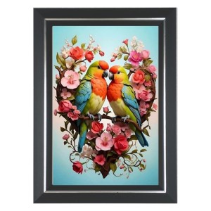 Rosy-faced Lovebird Photo Wall & Table Frame | 12x16 Inch Black Designer | Perfect For Gifting & Home Decor (F9577) Rosy-faced Lovebird Photo Wall & Table Frame | 12x16 Inch Black Designer | Perfect For Gifting & Home Decor (F9577)