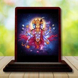 Car Desk/Table Top Lord Dattatreya Wooden Photo Stand 3x4 Inches, Compact & Stylish Spiritual Display For Car, Home & Office (Pack Of 1) (F14469) Car Desk/Table Top Lord Dattatreya Wooden Photo Stand 3x4 Inches, Compact & Stylish Spiritual Display For Car, Home & Office (Pack Of 1) (F14469)