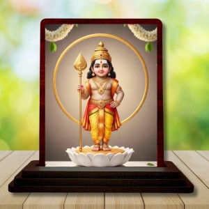 Car Desk/Table Top Lord Karthikeya Wooden Photo Stand 3x4 Inches, Compact & Stylish Spiritual Display For Car, Home & Office (Pack Of 1) (F14374) Car Desk/Table Top Lord Karthikeya Wooden Photo Stand 3x4 Inches, Compact & Stylish Spiritual Display For Car, Home & Office (Pack Of 1) (F14374)