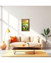 Lord Ganesha Digital Golden Balck Color Photo Frame | Hindu Religious Wall Decor | 10x16 Inches - Inspirational Wall Art For Office, Home Decor - Ideal Spiritual Gift (F16816)