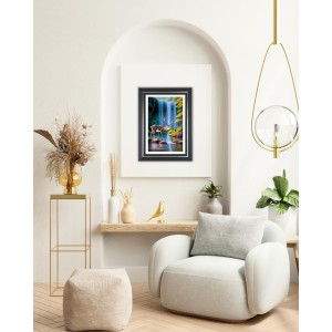 Deer And Waterfall Photo Wall & Table Frame | 10x14 Inch Black Designer | Perfect For Gifting & Home Decor (F9618) Deer And Waterfall Photo Wall & Table Frame | 10x14 Inch Black Designer | Perfect For Gifting & Home Decor (F9618)