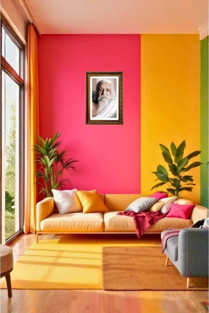 Sri Aurobindo Big Photo Frame - 20x28 Inches For Home,Temple & Office Decoration (F11293)