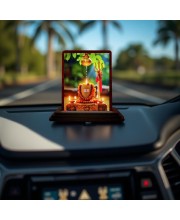 Car Desk/Table Top Shivalingam Wooden Photo Stand 3x4 Inches, Compact & Stylish Spiritual Display For Car, Home & Office (Pack Of 1) (F14150)
