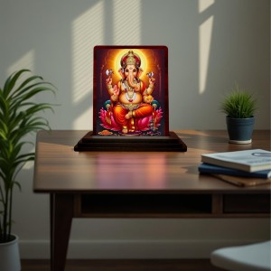 Car Desk/Table Top Lord Ganesha Wooden Photo Stand 3x4 Inches, Compact & Stylish Spiritual Display For Car, Home & Office (Pack Of 1) (F15074) Car Desk/Table Top Lord Ganesha Wooden Photo Stand 3x4 Inches, Compact & Stylish Spiritual Display For Car, Home & Office (Pack Of 1) (F15074)