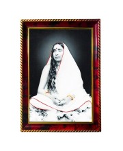 Sri Sarada Devi Photo Frame For Wall & Table | 7x9 Inch Golden Cherry Finish | Decorative Sri Sarada Devi Photo Frame For Home, Office & Pooja Room (F11634)