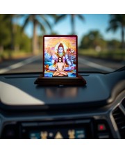 Car Desk/Table Top Mahavathar Babaji Wooden Photo Stand 3x4 Inches, Compact & Stylish Spiritual Display For Car, Home & Office (Pack Of 1) (F14319)
