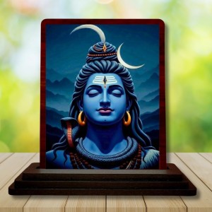 Car Desk/Table Top Lord Shiva Wooden Photo Stand 3x4 Inches, Compact & Stylish Spiritual Display For Car, Home & Office (Pack Of 1) (F15115) Car Desk/Table Top Lord Shiva Wooden Photo Stand 3x4 Inches, Compact & Stylish Spiritual Display For Car, Home & Office (Pack Of 1) (F15115)