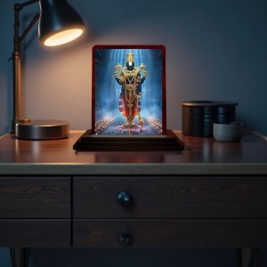 Car Desk/Table Top Lord Balaji Wooden Photo Stand 3x4 Inches, Compact & Stylish Spiritual Display For Car, Home & Office (Pack Of 1) (F14356) Car Desk/Table Top Lord Balaji Wooden Photo Stand 3x4 Inches, Compact & Stylish Spiritual Display For Car, Home & Office (Pack Of 1) (F14356)