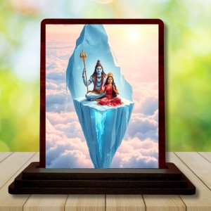 Car Desk/Table Top Lord Shiva And Parvathi Wooden Photo Stand 3x4 Inches, Compact & Stylish Spiritual Display For Car, Home & Office (Pack Of 1) (F14324) Car Desk/Table Top Lord Shiva And Parvathi Wooden Photo Stand 3x4 Inches, Compact & Stylish Spiritual Display For Car, Home & Office (Pack Of 1) (F14324)