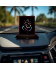 Car Desk/Table Top Lord Ganesha Wooden Photo Stand 3x4 Inches, Compact & Stylish Spiritual Display For Car, Home & Office (Pack Of 1) (F14622)
