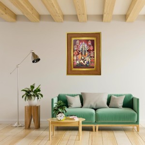 Goddess Durga Maa Photo Frame 12x16 Inches-Brown Wooden Frame For Home, Office & Temple Decoration And Gifting (F6278) Goddess Durga Maa Photo Frame 12x16 Inches-Brown Wooden Frame For Home, Office & Temple Decoration And Gifting (F6278)